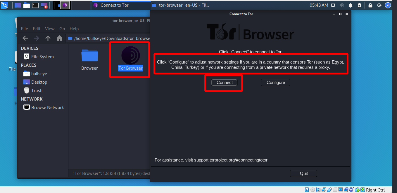 Tor Browser setup