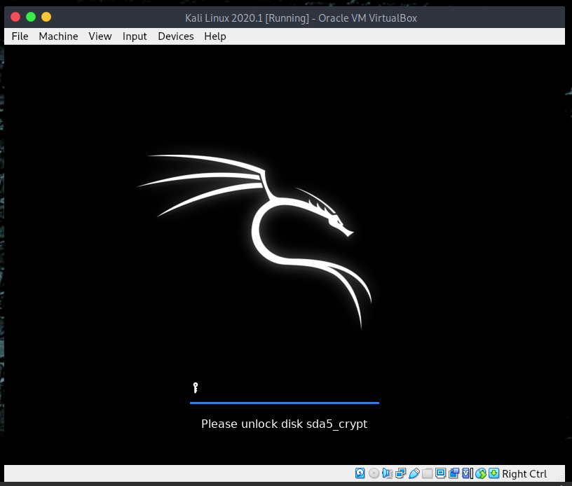 Kali Linux Unlock disk 