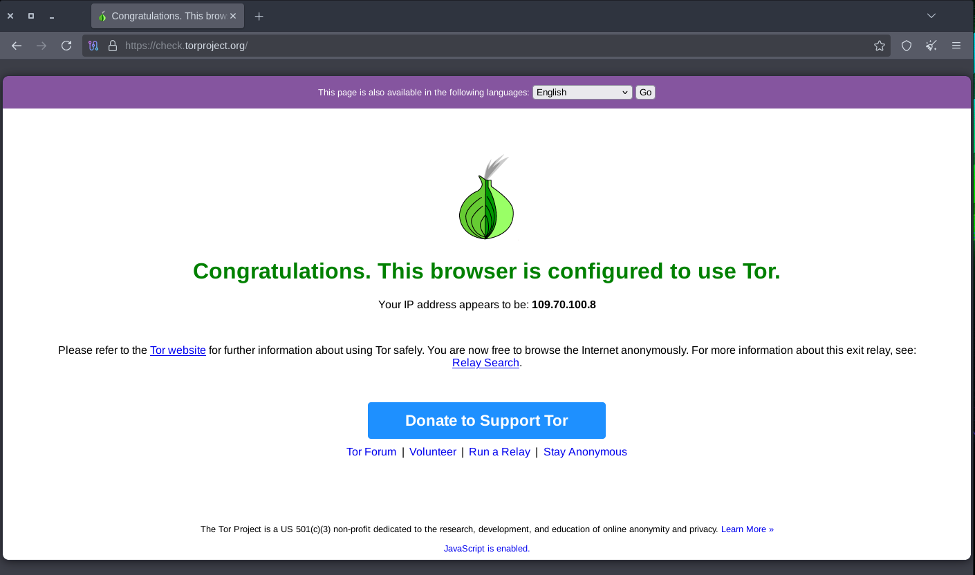 Tor browser connected confirmation /botnets-tor-i2p-c2/tor.png