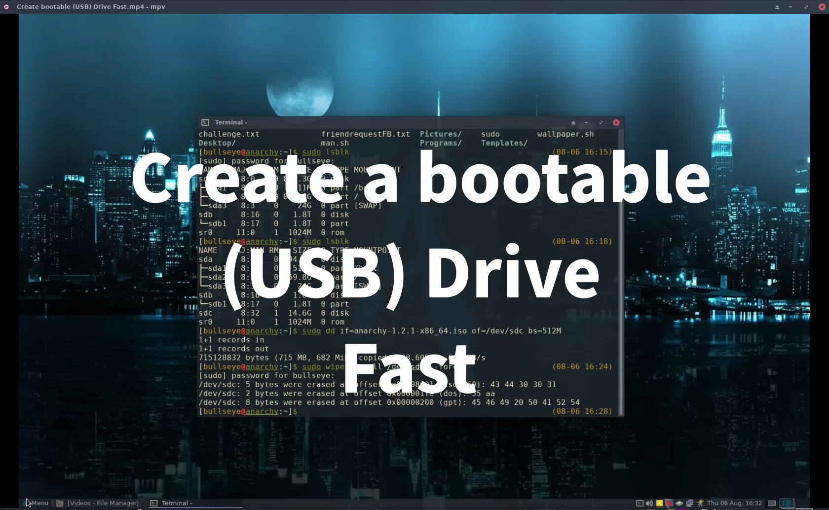 bootable (USB) Drive fast - : root@HackingPassion.com-[~]