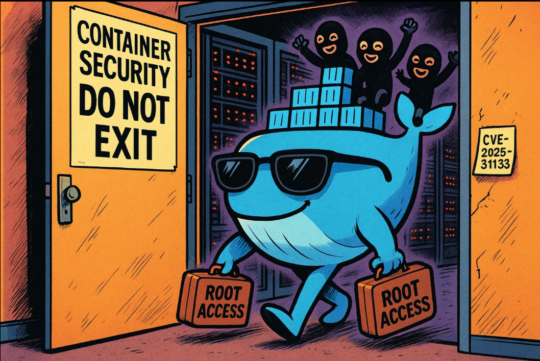 Three vulnerabilities just got patched. November 5th. CVE-2025-31133, CVE-2025-52565, CVE-2025-52881.Docker, Kubernetes, AWS, Google Cloud. All of them. /cve-2025-31133-docker-container-escape/featured-image.png
