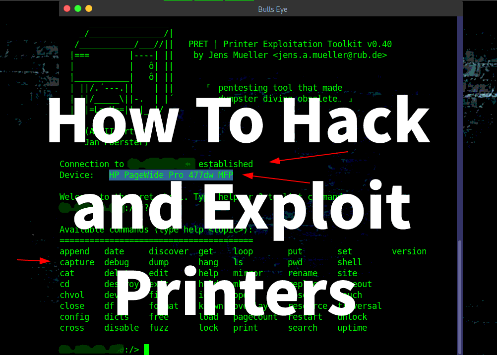 How to Hack and Exploit Printers in Seconds - HackingPassion.com :  root@HackingPassion.com-[~]