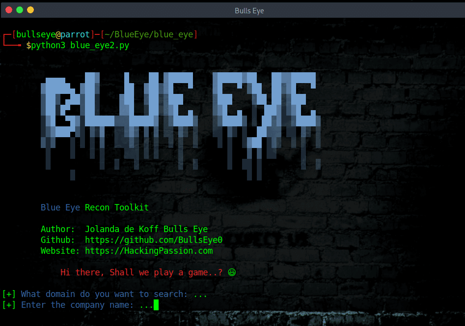 Blue Eye a python Recon Toolkit script 16 Blue1