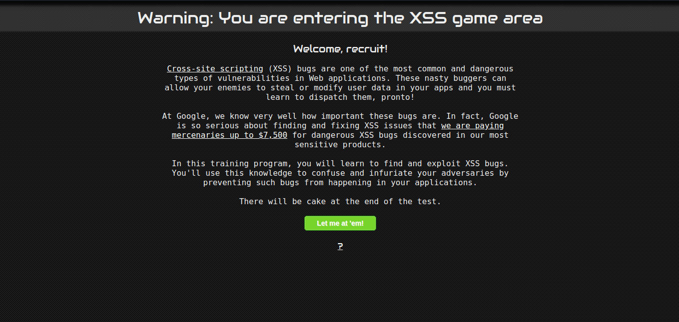 XSS game