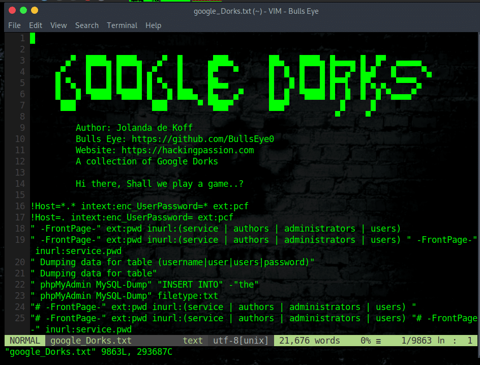 Exploit Db Google Dorks