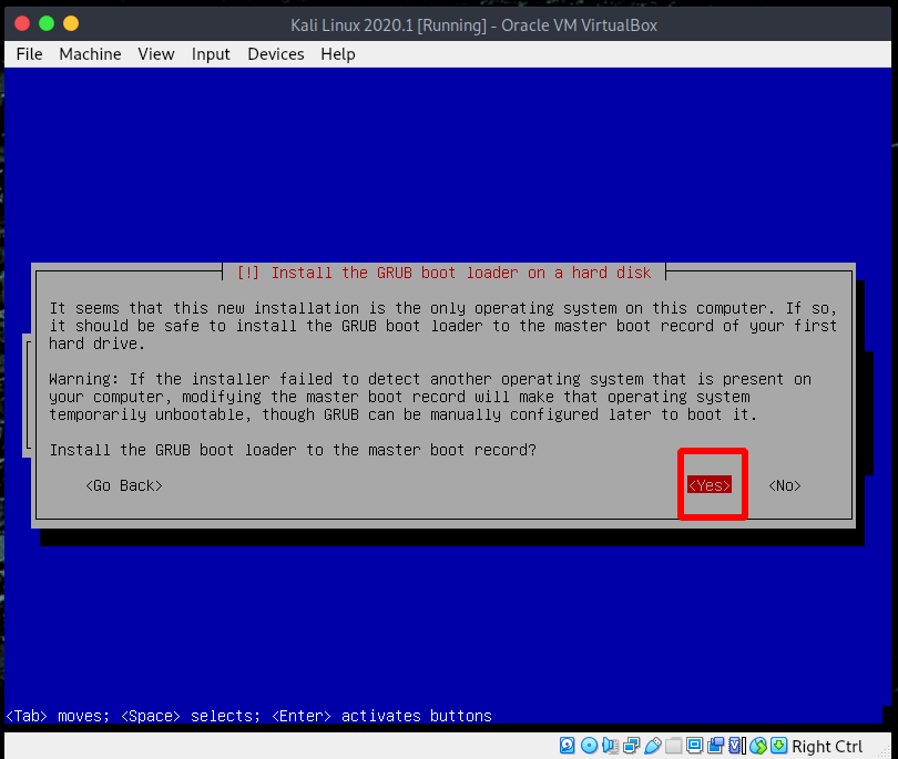 kali virtualbox boot from usb