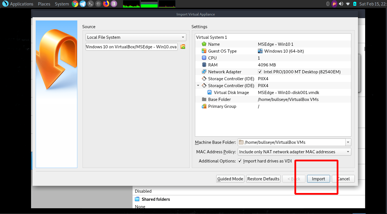 virtualbox windows 10 bridged adapter