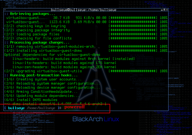 Reboot BlackArch